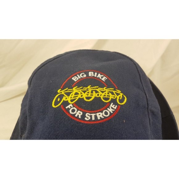 BIG BIKE FOR STROKE Unisex Blue Bucket Hat Cotton Size M/L Cycling - Picture 5 of 8